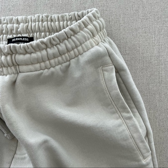 TALENTLESS Heavyweight Cotton Fleece Bone Sweatpants Size Large - Picture 8 of 9